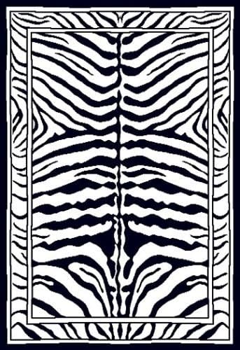 Zebra Skin Area Rug 2x8 Runner African Modern Carpet - Actual 1' 10" X 7' 3"