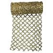 30' x 12" Commercial Length Extra Wide Wired Mesh Gold Tinsel Garland Ribbon
