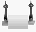 AB1BP - Acorn Spear Early American Toilet Paper Holder - Black Iron