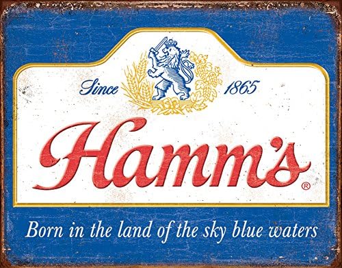 Hamm's - Sky Blue Waters Tin Sign 16 x 13in