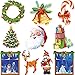 10 Pieces Christmas Cutouts Decoration Winter Cutouts with Glue Point Dots for Christmas Party Winter Bulletin Board Classroom School Home Window or Door