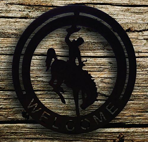 Wyoming Bucking Horse Welcome Sign