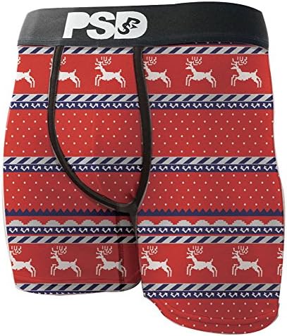 PSD Underwear Ugly Sweater Mens Boxer Briefs Navy Large