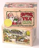 Cranberry Flavored Black Ceylon Tea Blend, 25 Bag Decorative Collectible Wood Crates - Santa's Workshop (Cranberry) - CLOSEOUT SALE