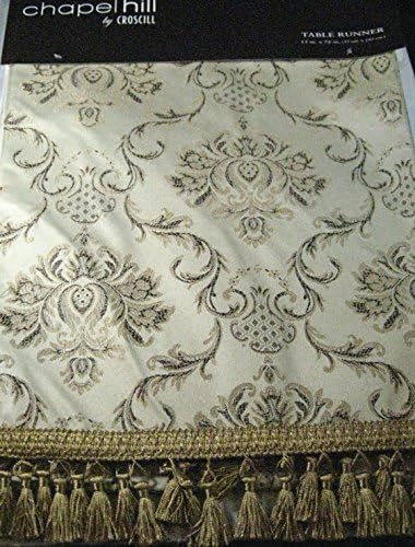 Chapel Hill Table Runner By Croscill -Palazzo Multicolor/Gold -13" X 72" -100% Polyster
