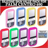 Silicone Skin 8 pc. Value Pack for your Palm Centro 690 (Blue, Hot Pink, Light Pink, Green, Orange, Purple, Red, Yellow) Bonus DBRoth Microfiber Cleaning Cloth Included