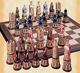 The Canterbury Cathedral Handpainted Chess Set