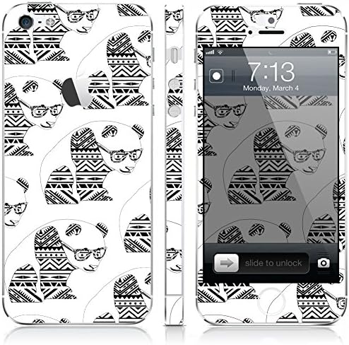 UnnitoTM iPhone 5 / 5S Skin [Full Body] *90 Day Warranty* Protective Vinyl Decal Cover [Custom] Wrap Sticker (Aztec Panda)