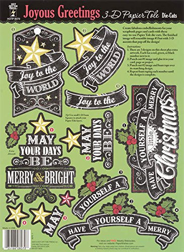 Joyous Greeting 3-d Papier Tole 8070 Christmas Chalkboard Greetings