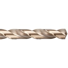 Chicago Latrobe 510 Cobalt Steel Taper Shank Drill Bit, Gold Oxide Finish, Morse Taper Shank, 135 Degree Notch Point