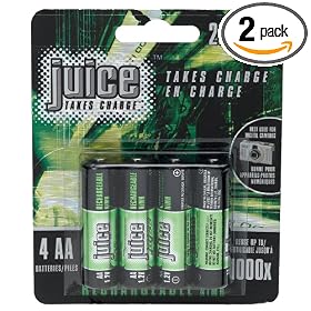 Juice CR123A Rechargeable Photo Lithium Batteries (Pack of 2)