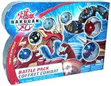 Bakugan Battle Brawlers New Vestroia Bakuneon Battle Pack Set with Pyrus Neo Dragonoid, Aquos Spindle, 1 Mystery Black Darkus Bakugan, 1 Mystery Blue Aquos Bakugan, 2 Mystery Grey Haos Luminoz Bakugan, 6 Ability Cards and 6 Metal Gate Cards