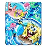 Northwest Company 50-Inch by 60-Inch Micro Raschel Throw, SpongeBob 