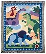 Dinosaurland Woven Throw Blanket by Olive Kids