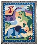 Dinosaurland Woven Throw Blanket by Olive Kids