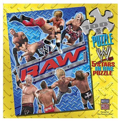 WWE Action Figure-WWE Raw 100 Peice Wrestling Jigsaw Puzzle-Puzzle WWE Action Figure