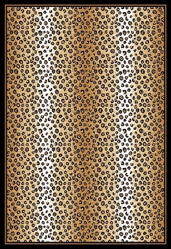 Home Dynamix Zone 7117-502 Ebony 2 Feet by 3 Feet Leopard Area Rug