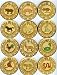 COMPLETE SET 12 Gold Chinese New Year Animal Coins