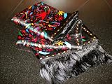 Silk Shawl Hidalgo Embroideries in Black with Velvet (Jacquard)