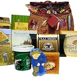 Art of Appreciation Gift Baskets   Fishing Fun Gift Bag of Snacks with Smoked Salmon