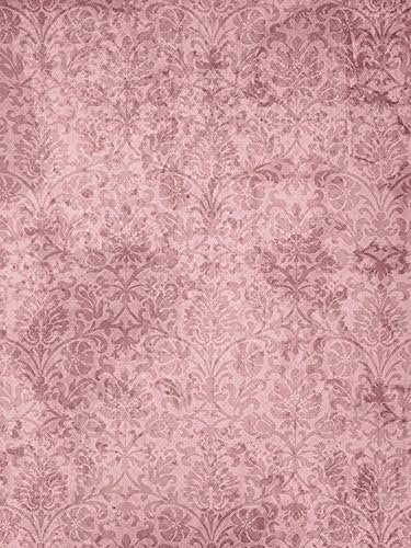 Photo background Vinyl Backdrops for Photography Props 5'x7' [ Grunge Flourish Pink / 1506 ] Durable, Wrinkle Free, Matte Vinyl Rolled in Tube - Made In USA