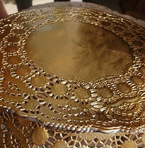 8 Round Gold Foil Doilies (50 Pack) Model: (Home & Kitchen)