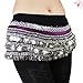 H:oter Multi-Row Silver Coins Belly Dance Wrap & Hip Scarf, Simple Classical Style