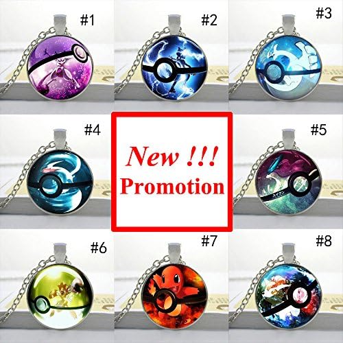 Pretty Lee 2015 New Fashion Pokeball Pendant Necklace Glass Picture Pendant Personalized Picture Necklace