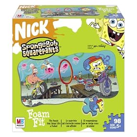 Foam Fit Kidsize Puzzle - Spongebob-98 Pieces by Hasbro