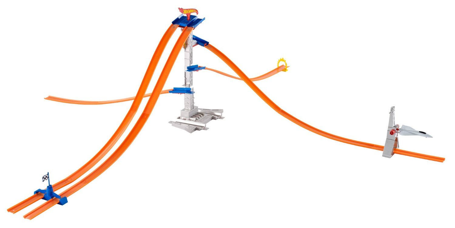 Hot Wheels Track Builder 5Lane Tower Starter Set eBay