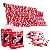 Forever Collectibles Detroit Red Wings Gift Giving Pack - Labels, Bag, And Wrapping Paper