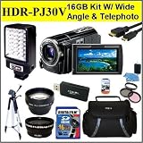 Sony HDR PJ30V HDRPJ30V 1080p High Definition 32GB Handycam Camcorder Package W/ 16GB SD Memory + 2X Telephoto Lens + Wide Angle Lens + Video Light + Case + Tripod & Much More!!! 611UywTmPuL. SL160 Sony HDR PJ30V HDRPJ30V 1080p High Definition 32GB Handycam Camcorder Package W/ 16GB SD Memory + 2X Telephoto Lens + Wide Angle Lens + Video Light + Case + Tripod & Much More!!!