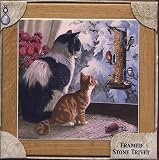 Framed Tile Trivet ~ Birdwatchers ~ 7 inch x 7 inch ~ code 684