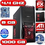 OCHW Home, Office, Gaming PC COMPUTER, Multimedia, Desktop, HOME, PC, Computer, 4.4GHz AMD FX 4170 QUAD CORE BULLDOZER CPU, 2GB ATI RADEON HD 6670 Graphics Card HDMI, VGA, DVI, 1TB HDD Hard Drive, 8GB DDR3 RAM, USB 3.0, No Operating Software