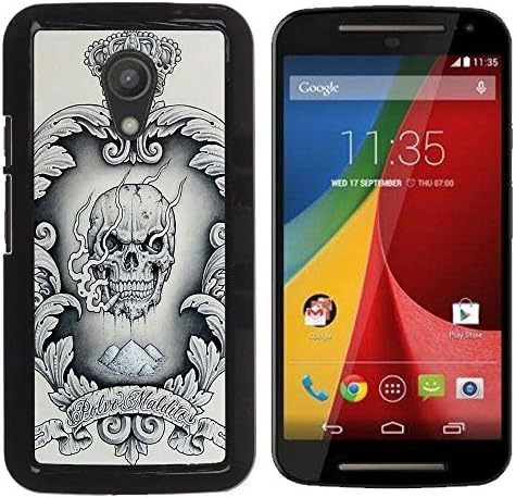 All Phone Most Case / Hard PC Metal piece Shell Slim Cover Protective Case for Motorola MOTO G 2ND GEN II Skull Crown King Wreath Heart Vintage
