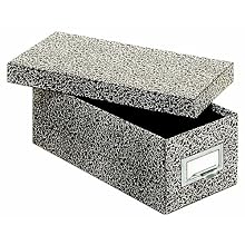 Globe-Weis Index Card Storage Box, 3x5 Inches, Black, (93 BLA)