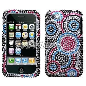iPhone 3G / 3GS Bling Crystal Diamond Bubble Design Protector Case