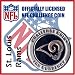 St. Louis Rams NFL Football Helmet Challenge Coin Poker Card Guard with Air Tite Holder