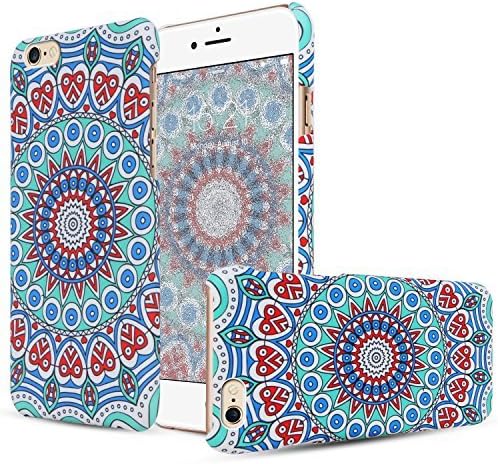 iPhone 6/6S Cute Case, [Luminous Series] Stylish Dream Catcher Ultra Slim PC Hard Case- Embossed Texture Ethnic Tribal [Exclusive Pattern] Rubberized Back Cover for iPhone 6/6S (4.7 inch) Blue&amp;Green