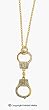 GOLD PLATED PAVE DOUBLE HANDCUFF NECKLACE WITH RHINESTONES