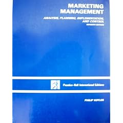 Marketing Management: Analysis, Planning, Implementation and Control