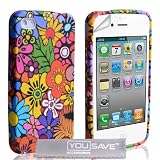 iPhone 4 / 4S Multicoloured Floral Silicone Caseby Yousave Accessories�