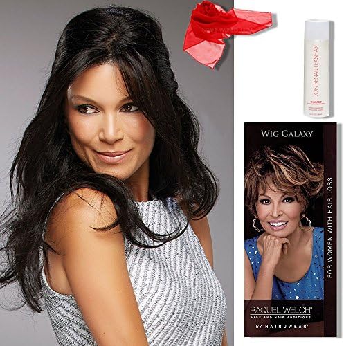 4 Item Bundle: #726 Blake Wig by Jon Renau, Human Hair Shampoo, Chiffon Scarf, Hairuwear Hairloss Booklet (12/30BT)