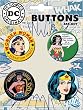 Wonder Woman 4 Piece Button Set