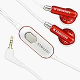 OEM Samsung 2.5mm Red Stereo Headset for SAMSUNG SCH-A930, SCH-A950, SCH-A955, SCH-A970, SCH-A990, SCH-i760, Juke / U470 / SCH-U470, U520 / SCH-U520, U540 / SCH-U540, U550 / SCH-U550, U620 / SCH-U620, Gleam / SCH-U700, FlipShot / SCH-U900, SPH-A720, MM-A880, MM-A900, MM-A920, MM-A940, MM-A960, M500 / SPH-M500, Helio Drift / SPH-A503, Helio Heat / SPH-A303 - AEP204VREB