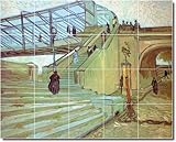 IMAGE OF Vincent Van Gogh City Custom Tile Mural 7 | 32x40 using (20) 8x8 tiles