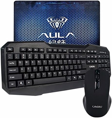 Deathwings D9200 2.4 GHz Wireless Keyboard & Mouse Combo with Gaming Mouse Pad for PC Laptop Computer