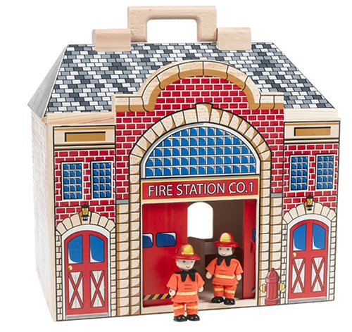 Childrens Toyshop  Toys : Melissa& Doug Fold and Go Fire Station