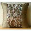 Earthy Delight - Decorative Pillow Covers - Silk Pillow Cover Embellished with Sequins
