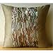 Earthy Delight - Decorative Pillow Covers - Silk Pillow Cover Embellished with Sequins